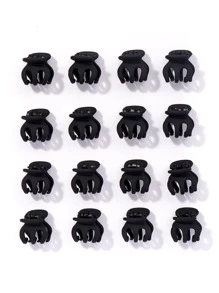 16pcs Tối giản Móng vuốt tóc - màu đen - Xem 1