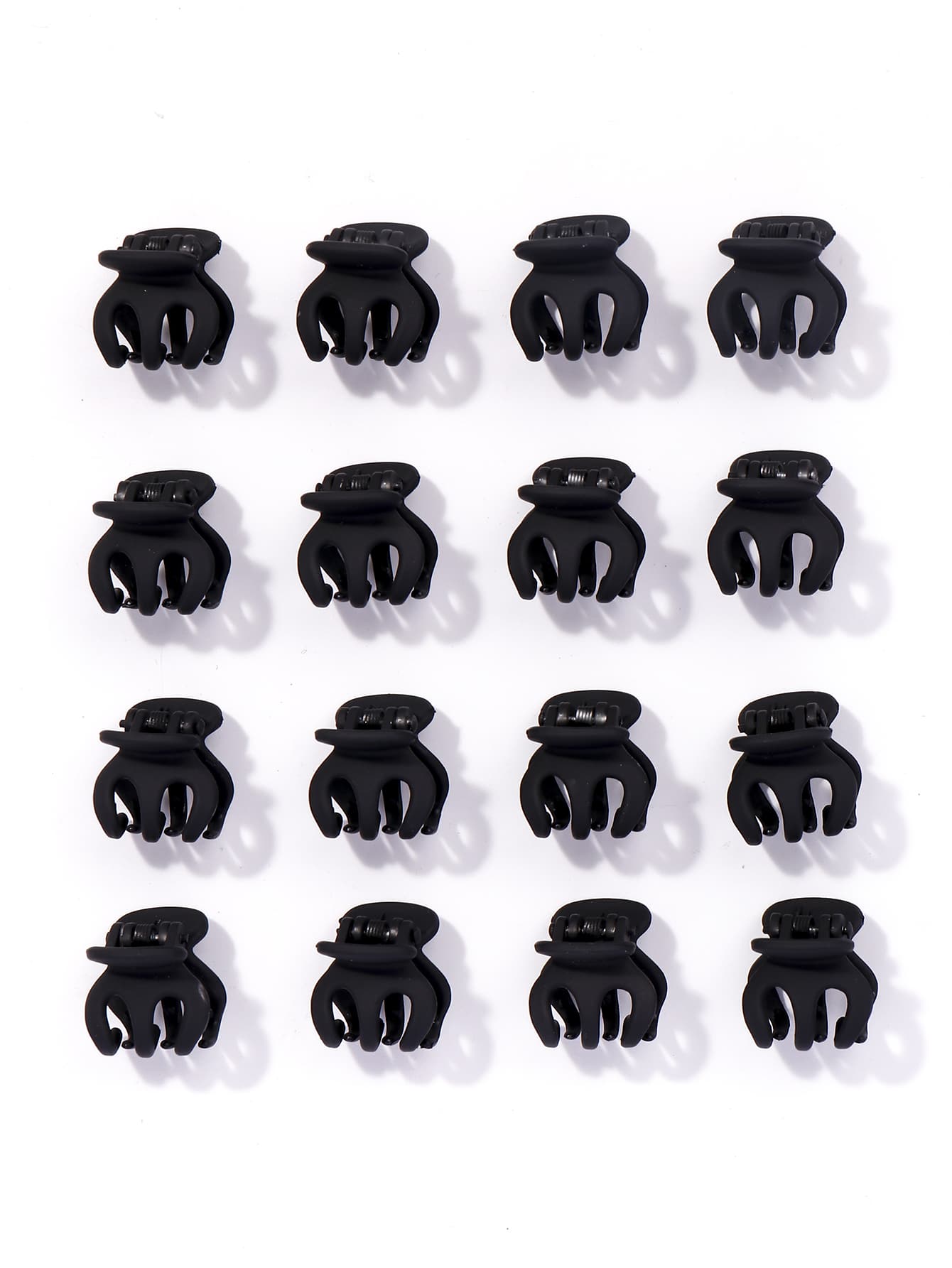 16pcs Tối giản Móng vuốt tóc - màu đen - Xem 1