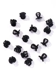 16pcs Tối giản Móng vuốt tóc - màu đen - Xem 2