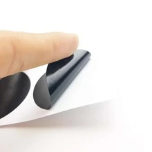 120張/卷5厘米圓形PVC防水空白標籤紙，可擦除和重複使用，不干膠貼紙 - 黑色 - 查看 4