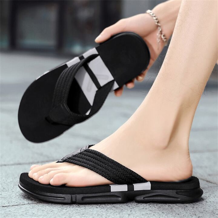 Mens fabric flip flops hotsell uk