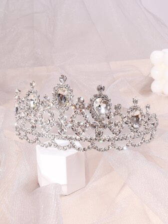 婚禮皇冠公主皇冠帶水鑽,婚禮攝影配件適合婚禮洋裝