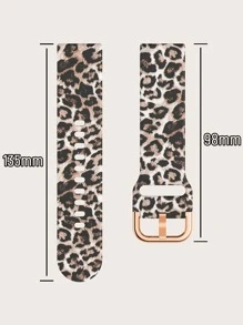 1pc Leopard Pattern Fashion Silicone Universal Watchband, For Watch Decoration - Multicolor - View 4
