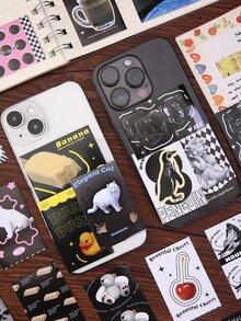 vintage mini lunares Álbum de recortes con con collage decorativo Pegatinas Kit Libro ( aproximadamente 50 hojas ) - Negro - Ver 2