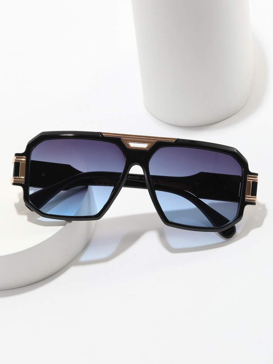 男士平顶时尚眼镜，休闲配饰，沙滩配饰，打造街头风造型，适合搭配毛衣、夹克、连帽衫、运动衫、皮裤和工装裤，是夏季海滩度假、户外活动和旅行的理想之选。 - 漸層 - 查看 1