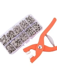 1 Set Stainless Steel Snap Button Installation Kit - Orange - View 1