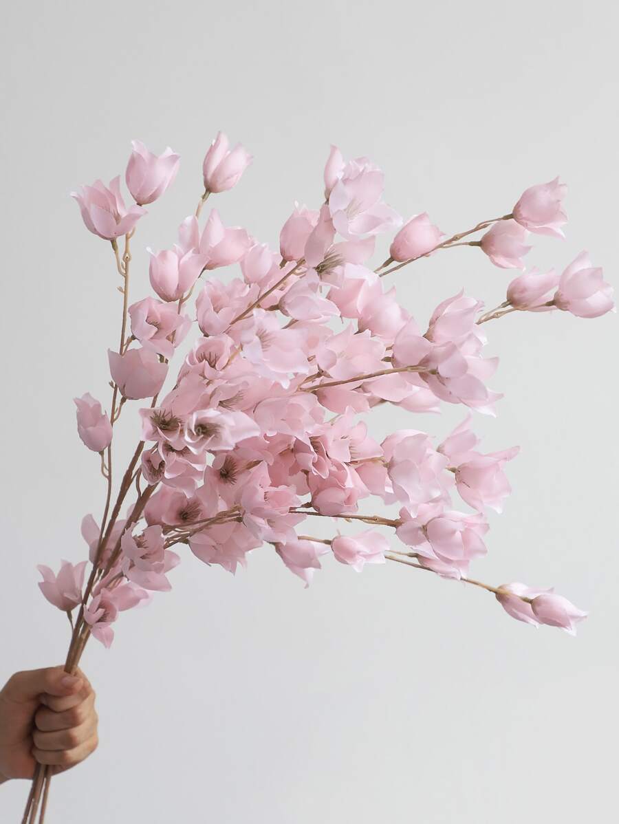 婚禮和派對裝飾,DIY花環,家庭客廳壁爐裝飾用品,1莖長款刺金合歡花 - 粉色 - 查看 1