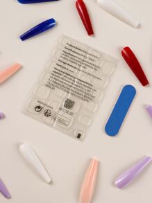 Nhấn Móng tay , Siêu dài Móng Tay Móng tay giả Đầy màu sắc Acrylic Sai Đầu Móng Tay Bộ dụng cụ 12 Kích thước 120 Keo dính Móng tay Làm móng tay - Nhiều màu - Xem 2