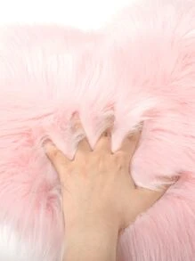klimonla Accesorio blanco con corazón felpa almohadón , acrílico cómodo Manicura para mujeres
