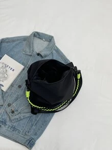 MOBAOFANG New Fashion Women's Simple Large Capacity Barrel Shoulder Bag, All-match - Black - View 7