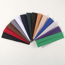 1 cái/14 cái Băng đô thể thao phong cách trường học màu trơn - Nhiều màu - Xem 2