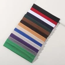 1 cái/14 cái Băng đô thể thao phong cách trường học màu trơn - Nhiều màu - Xem 3