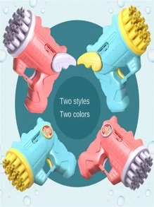 Children's Bubble Gun, Bubble Toy, Bubble Machine, 23-hole Bubble Blower, Electric Bubble Gun - Multicolor - View 3
