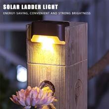 4pcs Solar Powered Waterproof Led Deck Lights For Outdoor Stair, Fence, Railing - Black - View 3