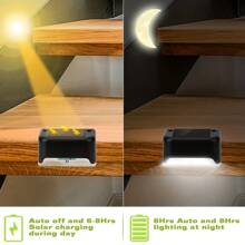 4pcs Solar Powered Waterproof Led Deck Lights For Outdoor Stair, Fence, Railing - Black - View 5