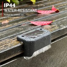 4pcs Solar Powered Waterproof Led Deck Lights For Outdoor Stair, Fence, Railing - Black - View 8