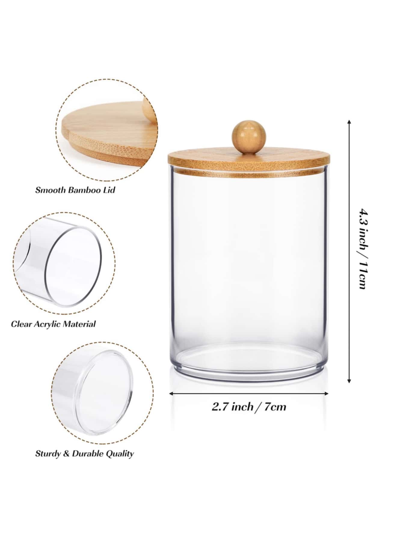 1 pc Qtip Holder, Bathroom Organizer Accessories Storage Containers