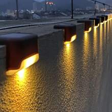 4pcs Solar Powered Waterproof Led Deck Lights For Outdoor Stair, Fence, Railing - Black - View 7