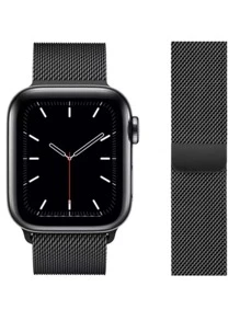 1入組米蘭軟鋼網磁扣手錶帶Apple Watch 錶帶38 毫米40 毫米41 毫米42 毫米44 毫米45 毫米49 毫米錶帶金屬磁力錶帶不銹鋼米蘭網狀循環運動替換腕帶Ultra Apple Watch 系列8 7 6 SE 5 4 3 2 1 適合女士與男士 -玫瑰金,銀色,黑色,金色,藍色 - 黑色 - 查看 9