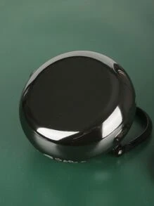 1 件搪瓷茶壶，2.5 升梨形水壶，镜面釉，钢手柄和鸣笛壶嘴海鲜煮沸促销 - 黑色 - 查看 2