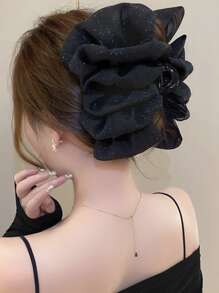 1 cái Kẹp tóc dạng lưới bong bóng ngọt ngào dành cho nữ Thanh lịch - màu đen - Xem 1