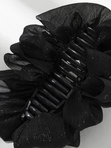 1 cái Kẹp tóc dạng lưới bong bóng ngọt ngào dành cho nữ Thanh lịch - màu đen - Xem 7