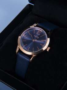 Tối giản Giải trí Đồng hồ thạch anh Đối với phụ nữ - Màu xanh lam - Xem 1