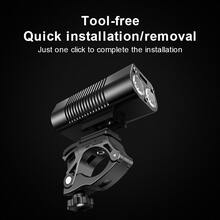 X-TIGER USB Rechargeable Bike Light Set, Super Bright 1800 Lumen Wide Angle View Bicycle Lights Tail Light, Easy To Install Bike Front And Back Rear Lights, Bicycle Headlight Safety Flashlight - Black - View 9