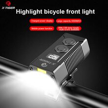 X-TIGER USB Rechargeable Bike Light Set, Super Bright 1800 Lumen Wide Angle View Bicycle Lights Tail Light, Easy To Install Bike Front And Back Rear Lights, Bicycle Headlight Safety Flashlight - Black - View 3