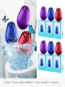 2入組個性化創意玫瑰造型廁所清潔凝膠