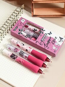 M O K A 3 chiếc Bút kẻ sọc & nơ trung tính - Nhiều màu - Xem 3