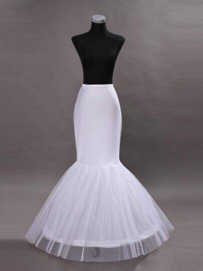 1 pieza Enagua de sirena para mujeres, corsé de cintura blanco con una sola ballena de acero con cola de pez con volantes en el bajo para acentuar tu figura, accesorio de ropa de Halloween y otoño para mujeres