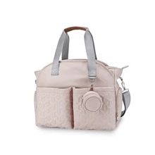 Large Capacity Mommy Bag With Breast Pump Compartment, Shoulder Handbag, Multi-Function Diaper Bag For Mothers And Babies - Pink - View 7