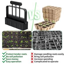 1pc Manual Soil Block Maker Soil Blocker Gardening Tool Plant Seeder For Garden,Garden Tools, Gardening Tools For Garden - Black - View 4