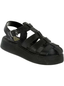 Women Flat Sandals - 黑色 - 查看 2
