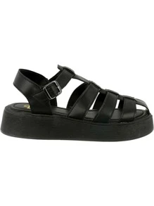 Women Flat Sandals - 黑色 - 查看 1