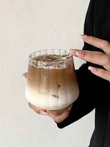 1pc Transparent Glass Water Cup Back To School - Clear - View 5