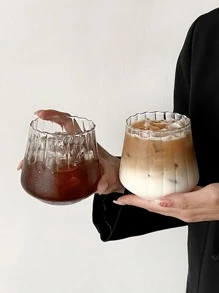 1pc Transparent Glass Water Cup Back To School - Clear - View 6