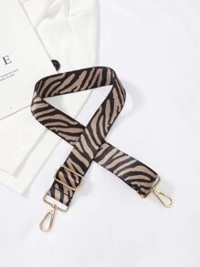 复古几何图案包带可重复使用可调节通用帆布宽肩带女士包袋学校用品包宿舍包户外旅行备用包 - 卡其色 - 查看 1