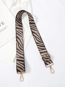 复古几何图案包带可重复使用可调节通用帆布宽肩带女士包袋学校用品包宿舍包户外旅行备用包 - 卡其色 - 查看 2