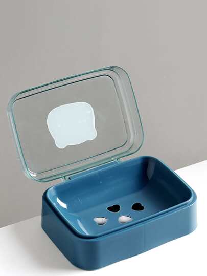 1 件卡通可爱造型肥皂架带盖家居浴室装饰秋季装饰返校