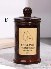 1 支香薰蜡烛，瓶装，简约设计，适合日常休闲使用 - 棕色 - 查看 10