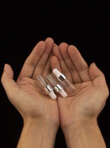 3 件 3ml 旅行玻璃滴管瓶（带收纳盒），迷你精油和化妆品容器，客厅家居卧室浴室家居装饰，旅行用品，婚礼、派对、生日，送给男士、妈妈、爸爸、朋友的礼物，新年，配饰，趣味礼物 - 銀色 - 查看 4