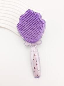 1入組美髮工具:可愛透明泡沫和亮片裝飾防纏結卷和直發友好氣墊按摩梳帶便攜外殼設計 - 彩色 - 查看 5