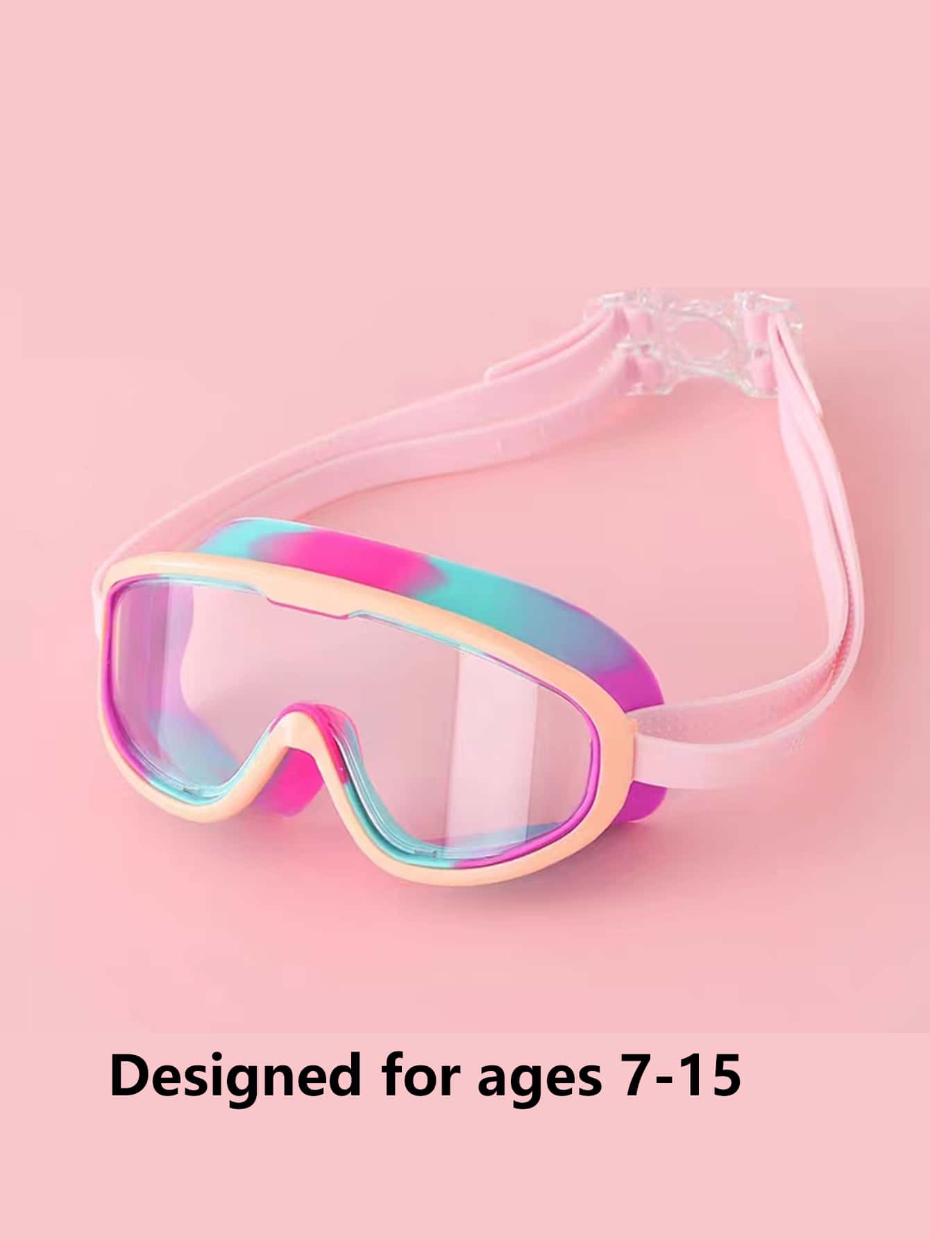 MYSTYLE Kids Silicone Anti-frog Swimming Goggles - Pink - View 1