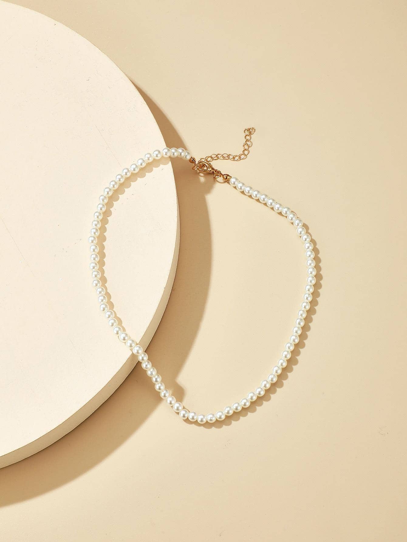 珍珠串珠項鍊 - 彩色 - 查看 1
