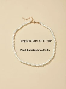 珍珠串珠項鍊 - 彩色 - 查看 4