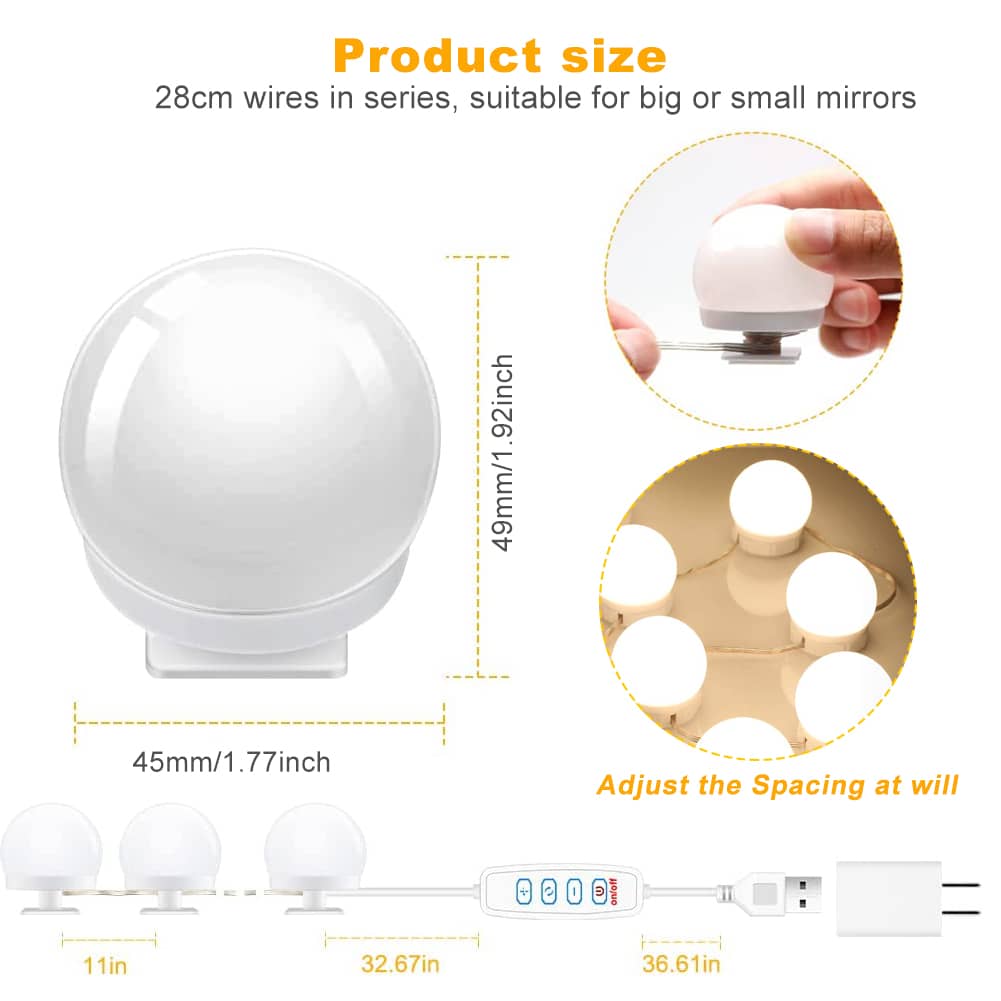 Retro Classic Stage Style Led Vanity Mirror Lights Kit Vanity Lights