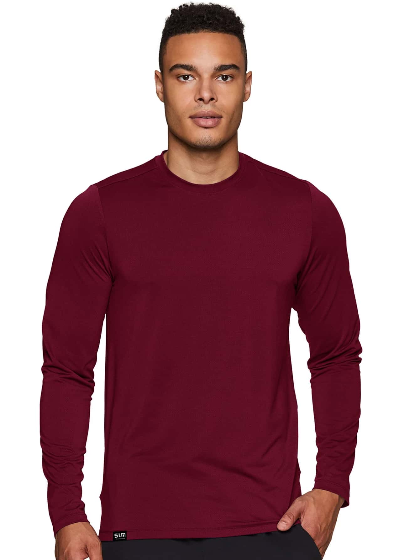 Slim Fitness SLM Men T-Shirts - Burgundy - View 1