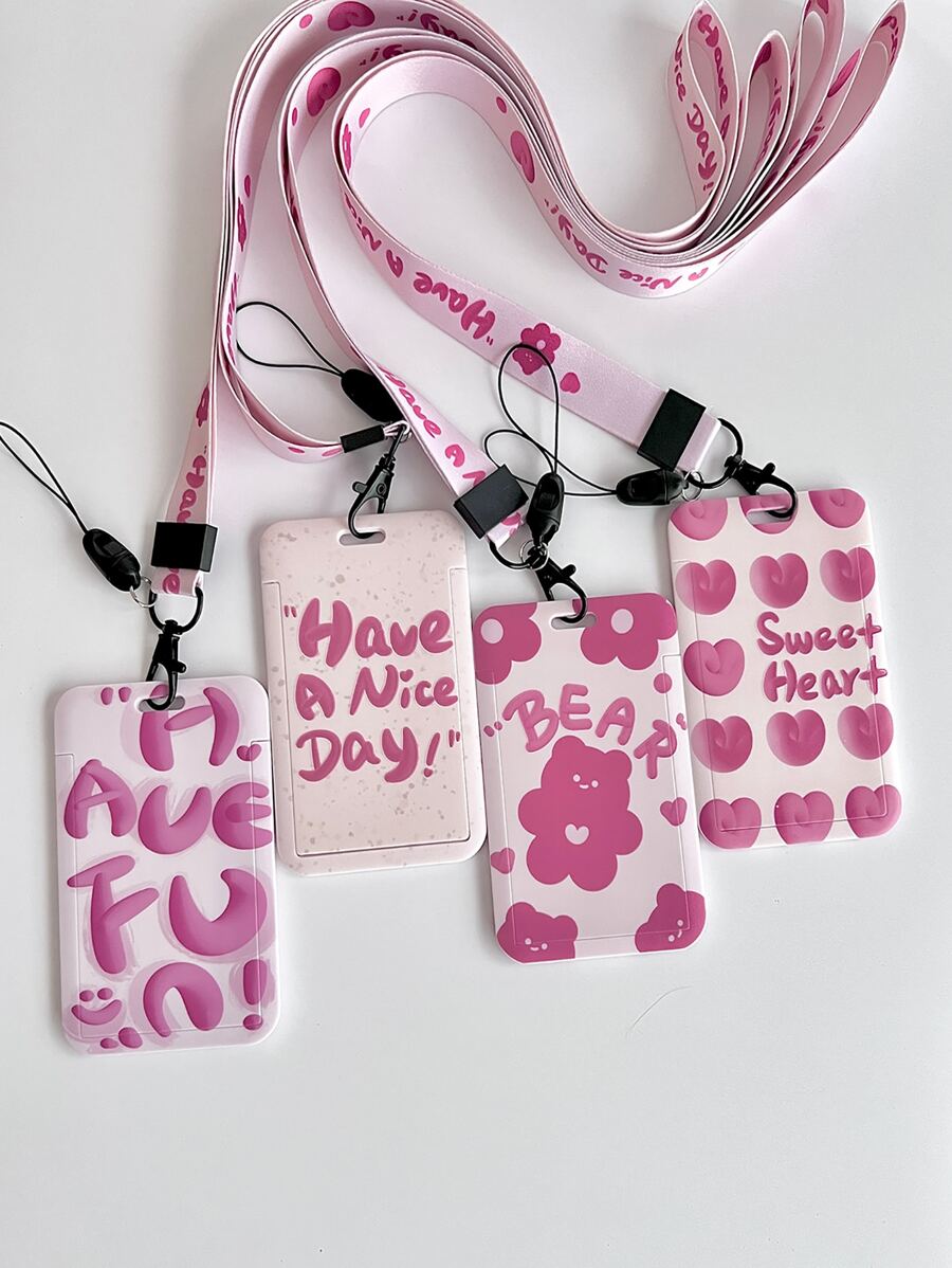 1 Miếng Đáng yêu Thẻ & Id Giá đỡ Bảo vệ Tay áo Đối với Học sinh Thẻ căn cước , Nước Thẻ , Và Khác Tài liệu - Nhiều màu - Xem 1